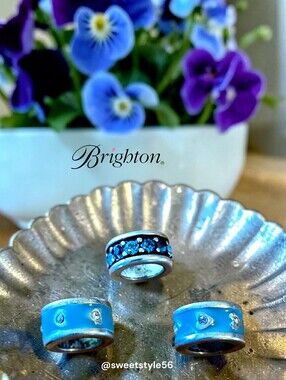 BRIGHTON "Crystal Voyage" And "Circle My Heart" Crystal Mini Beads SET OF THREE!